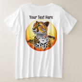 jachtluipaard grote maat t-shirt (Design achterkant)