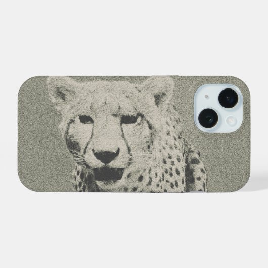 Jachtluipaard iPhone 15 Case (Achterkant horizontaal)
