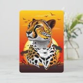 jachtluipaard kaart (Staand voorkant)