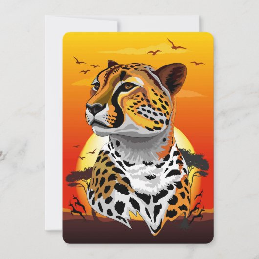 jachtluipaard kaart (Voorkant)