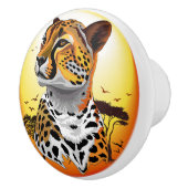 jachtluipaard keramische knop (Rechts)