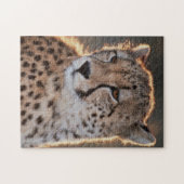 Jachtluipaard kijkt weg legpuzzel (Horizontaal)
