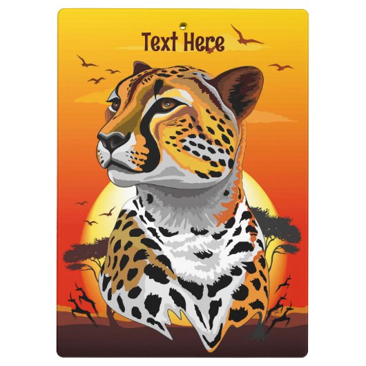 jachtluipaard klembord (Achterkant)