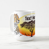 jachtluipaard koffiemok (Voorkant links)