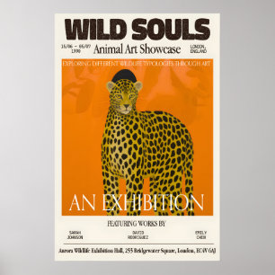 Jachtluipaard Kunstprint Vintage Londen Wilde Dier Poster