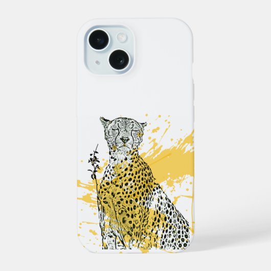 Jachtluipaard Liefde iPhone 15 Case (Achterkant)