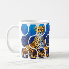 Jachtluipaard Moeder en Welp Wilde Dieren Ontwerp Koffiemok