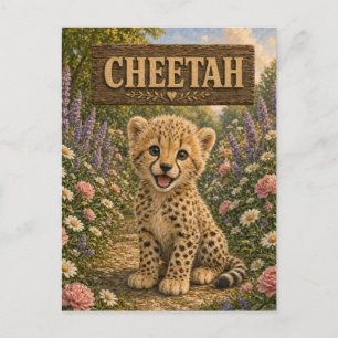 Jachtluipaard Mooie Baby Verhaalboek Nursery Dier Briefkaart