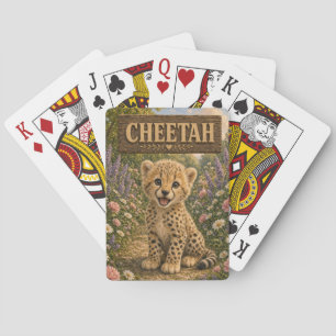 Jachtluipaard Mooie Baby Verhaalboek Nursery Dier Pokerkaarten