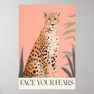 Jachtluipaard Muur Kunstprint Positieve Bevestigin Poster