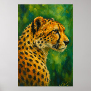 Jachtluipaard muurdecoratie Natuurliefhebbers Poster