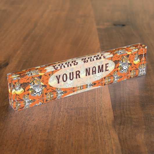 jachtluipaard naambordje (Zijkant)