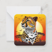 jachtluipaard notitiekaartje (Voorkant)