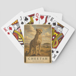 Jachtluipaard Oost-Afrikaanse savanne VINTAGE Pokerkaarten