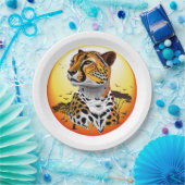 jachtluipaard papieren bordje (Feest)