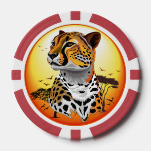 jachtluipaard poker chips