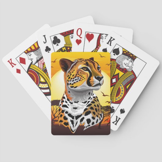jachtluipaard pokerkaarten (Achterkant)
