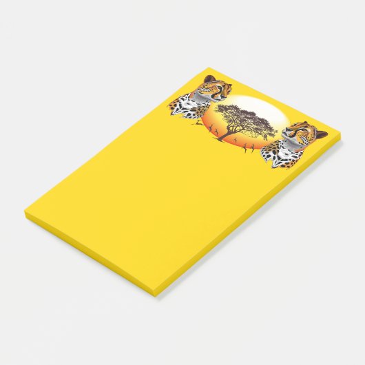 jachtluipaard post-it® notes (Schuin)