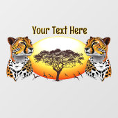 jachtluipaard raamsticker (Vel)