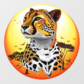jachtluipaard raamsticker (Vel)