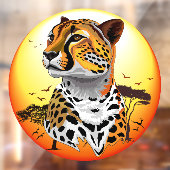 jachtluipaard raamsticker (Vel 2)