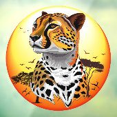 jachtluipaard raamsticker (Vel 3)