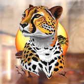 jachtluipaard raamsticker (Vel 2)