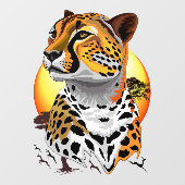 jachtluipaard raamsticker (Vel)