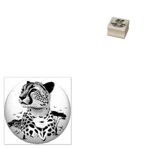 jachtluipaard rubberstempel