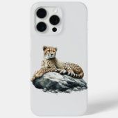 Jachtluipaard rustend op een rots Case-Mate iPhone case (Achterkant)