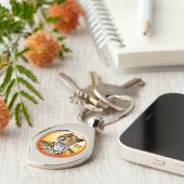 jachtluipaard sleutelhanger (Zijkant)