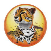 jachtluipaard snijplank (Voorkant)