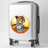 jachtluipaard sticker (Koffer)