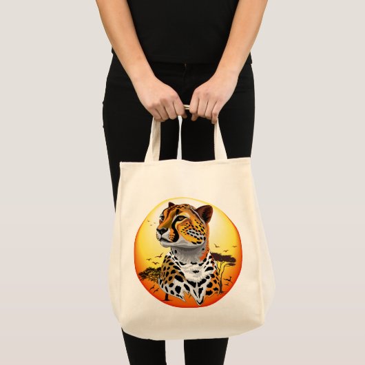 jachtluipaard tote bag (Voorkant (product))