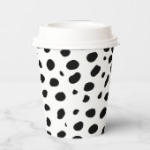 Jachtluipaard Vlekken Zwart Wit  Papieren Bekers (Achterkant)