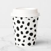 Jachtluipaard Vlekken Zwart Wit  Papieren Bekers (Voorkant)