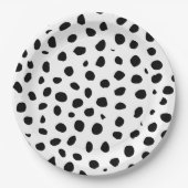 Jachtluipaard Vlekken Zwart Wit  Papieren Bordje (Voorkant)