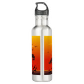 jachtluipaard waterfles (Achterkant)