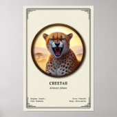 Jachtluipaard Zoölogie Serie Poster (Voorkant)