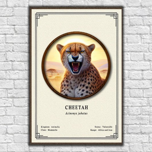 Jachtluipaard Zoölogie Serie Poster