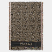 Jachtluipaardprint Stippen Zwart & Lichtbruin Aang Deken (Voorkant Verticaal)