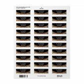 Jachtluipaardprint Zwart Adreslabels Etiket (Full Sheet)