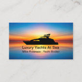 Jachtmakelaar en dealer Visitekaartjes zonsonderga (Voorkant)