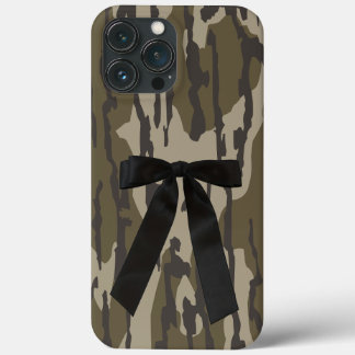 Jachtmeisje Bottom Lands Camo Zwart Booglint Case-Mate iPhone Case