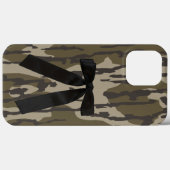 Jachtmeisje Camo Black Bow Ribbon Case-Mate iPhone Case (Achterkant (horizontaal))