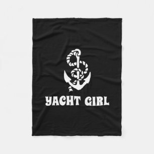 Jachtmeisje Jachtfeest Zeilboot Kapitein Cruise Fleece Deken