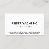 jachtpictogram visitekaartje (Achterkant)