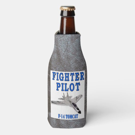 JACHTPILOOT F-14 TOMCAT FLESJESKOELER (Fles Voorkant)