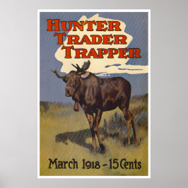 Jachtposter Eland Kunst Man Cave Vintage Pri Poster