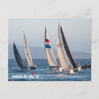 Jachtrace - Marina Del Rey, CA Briefkaart